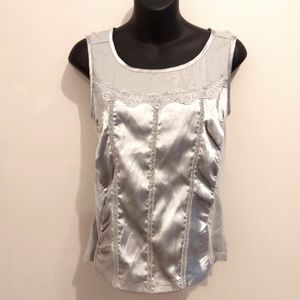 3 for $25- Balletcore Style Optionelle Satin & Lace Top, Size medium
